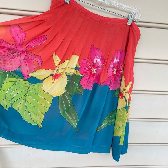 Bandolino Flowy Floral Colorful Skirt Size 16W - Picture 2 of 8